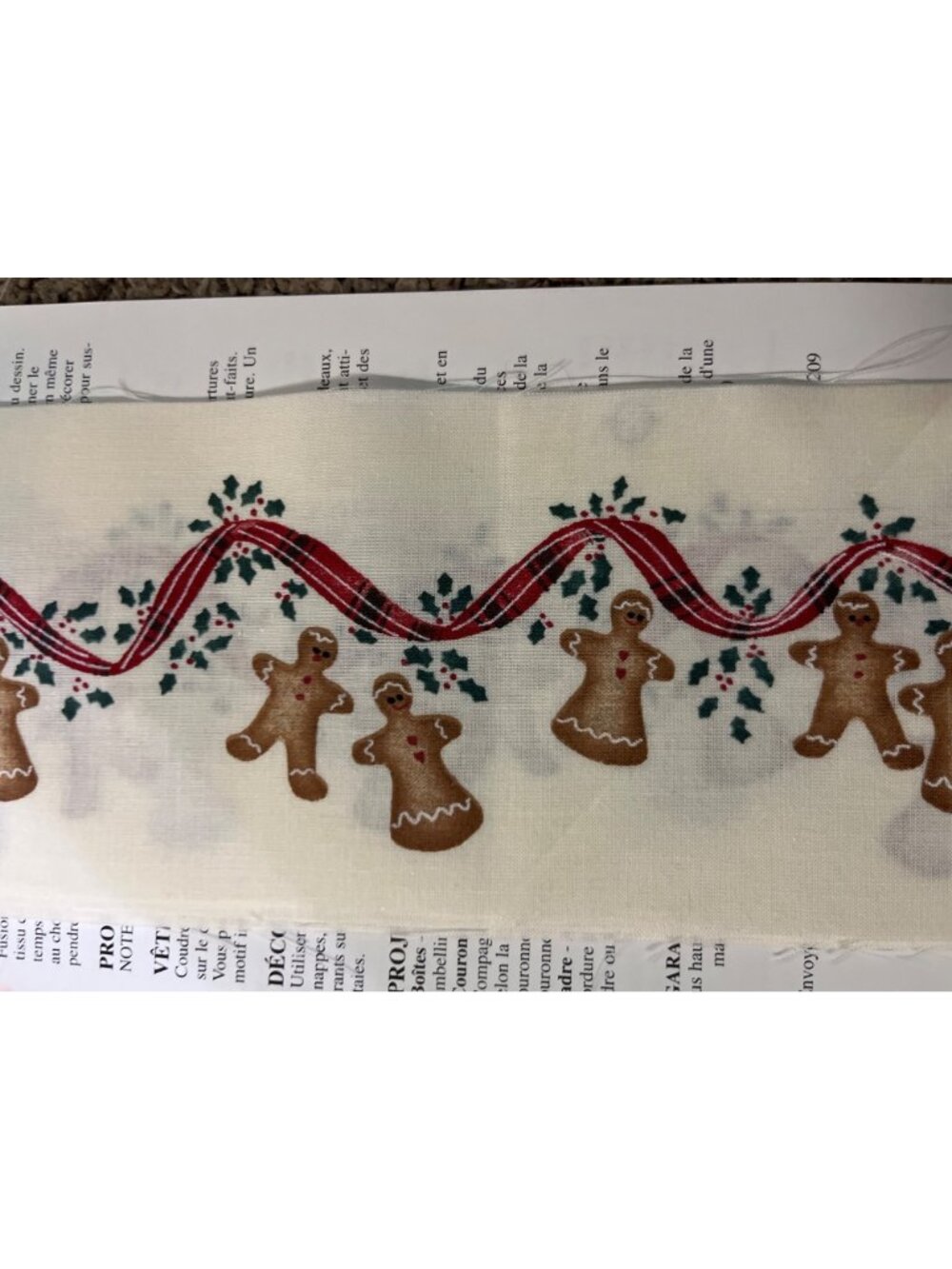 Daisy Kingdom Gingerbread Garland Fabric Trim NOS 1995 New 21227 - Picture 3 of 11
